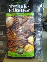 Trækulsbriketter GreenWood 10 kg.