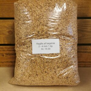 Røgflis af Bøgetræ 2-4 mm 1 kg.
